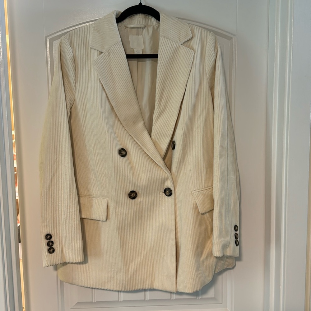Cream corduroy blazer